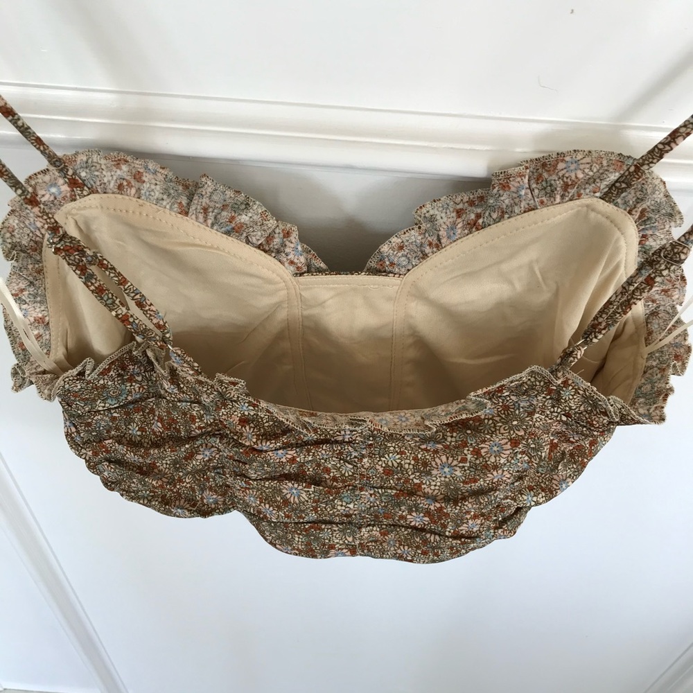 Y2K Ditzy Floral Sweetheart Ruched Top - Picture 7 of 10